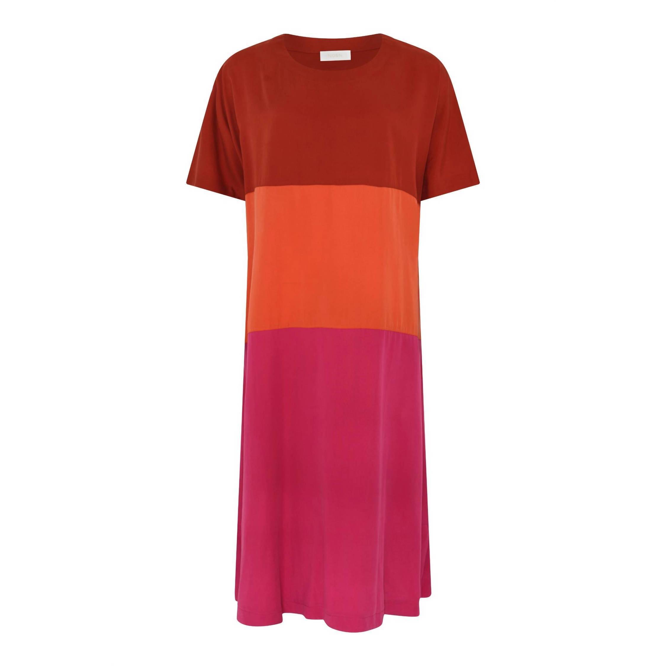 New Noen Women's Nordic Oversized Dress In Orange/Pink